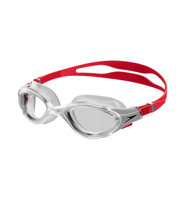 Unisex Adult Biofuse 2.0 Clear Lens Swim Goggles - Tint & Red