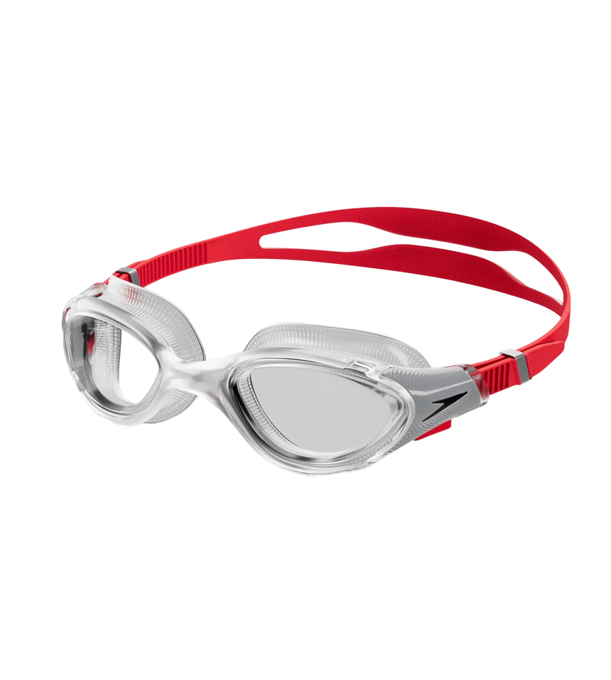 Unisex Adult Biofuse 2.0 Clear Lens Swim Goggles - Tint & Red