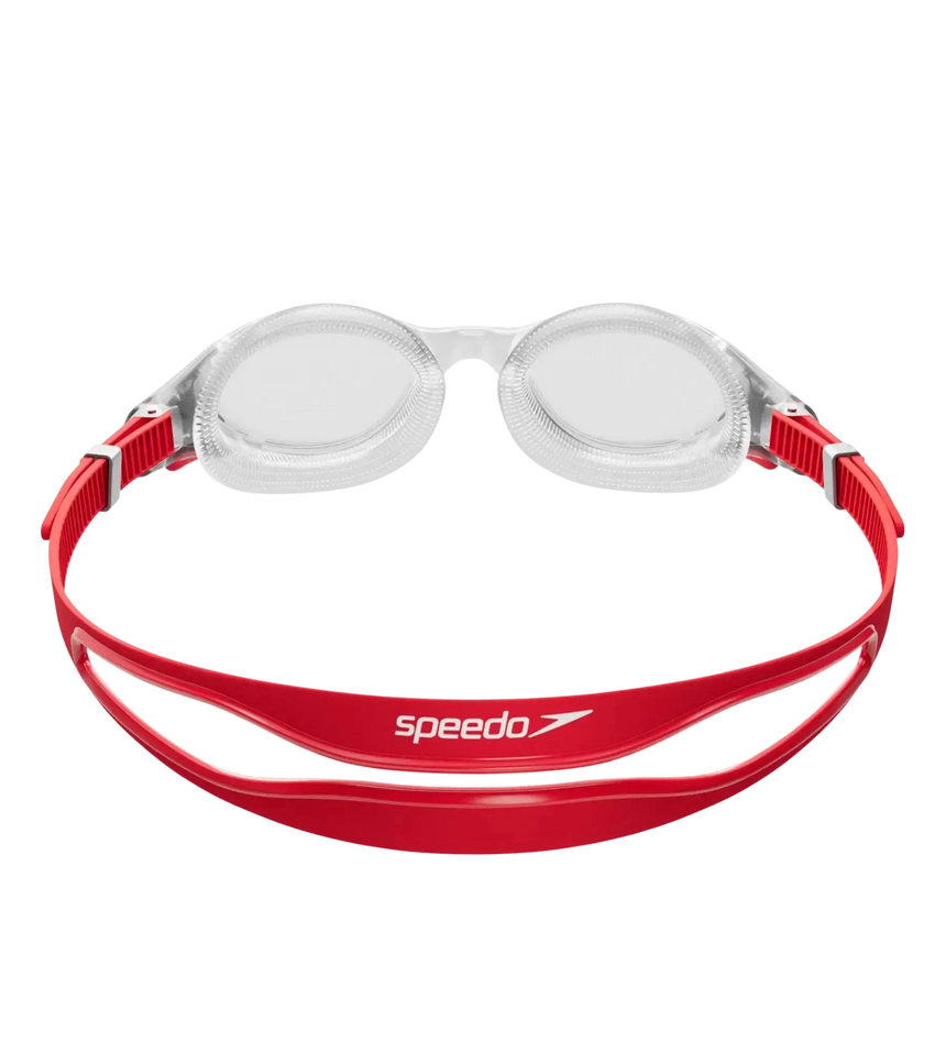 Unisex Adult Biofuse 2.0 Clear Lens Swim Goggles - Tint & Red