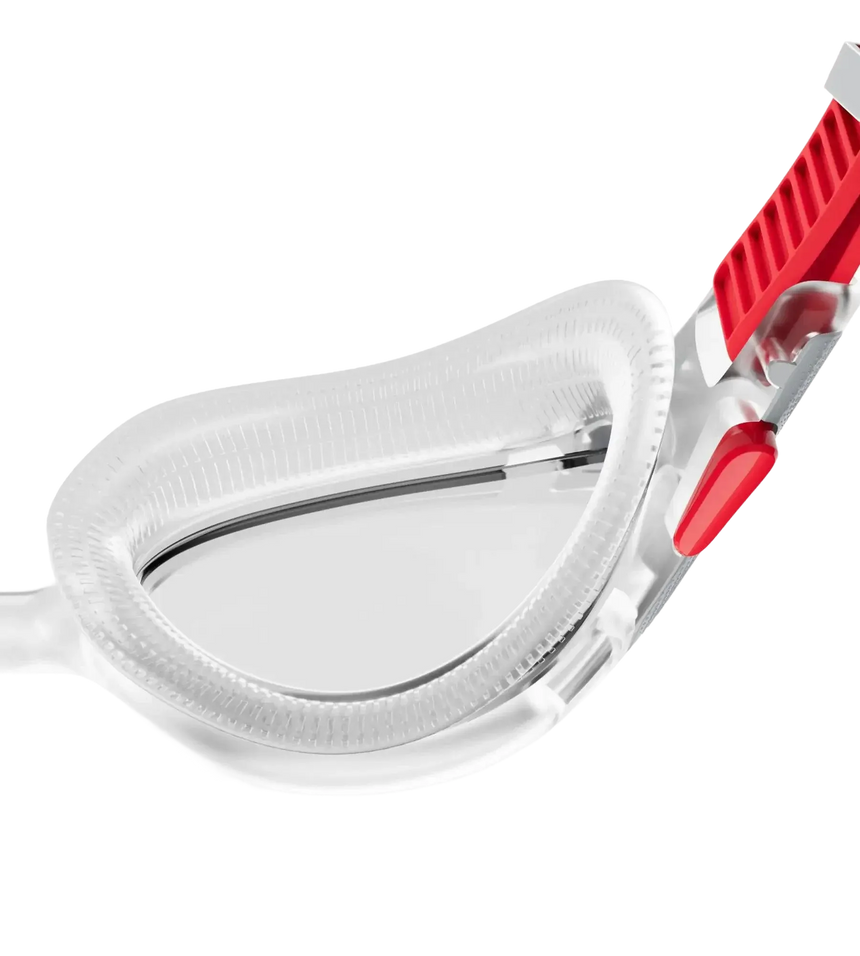 Unisex Adult Biofuse 2.0 Clear Lens Swim Goggles - Tint & Red