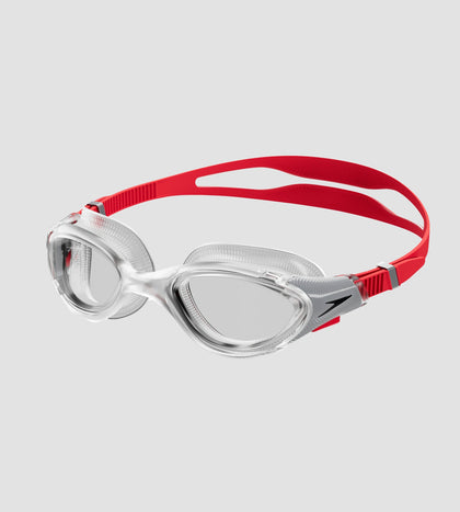 Unisex Adult Biofuse 2.0 Clear Lens Swim Goggles - Tint & Red