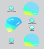 Unisex Kids Multicolour Silicone Swim Cap For Boys and Girls - Sna Anthracite