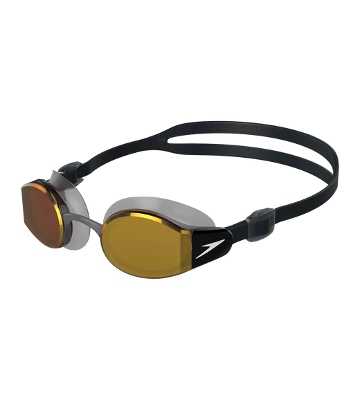 Unisex Adult Mariner Pro Mirror-Lens Swim Goggles - Black & Orange