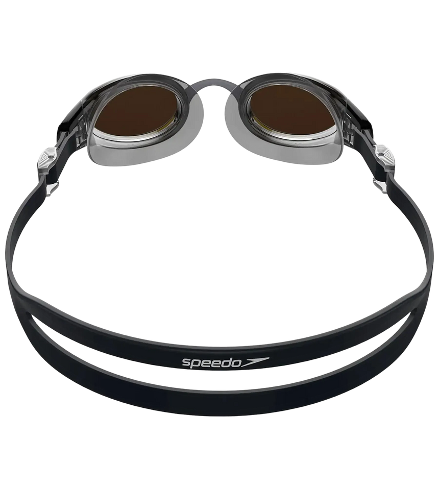 Unisex Adult Mariner Pro Mirror-Lens Swim Goggles - Black & Orange