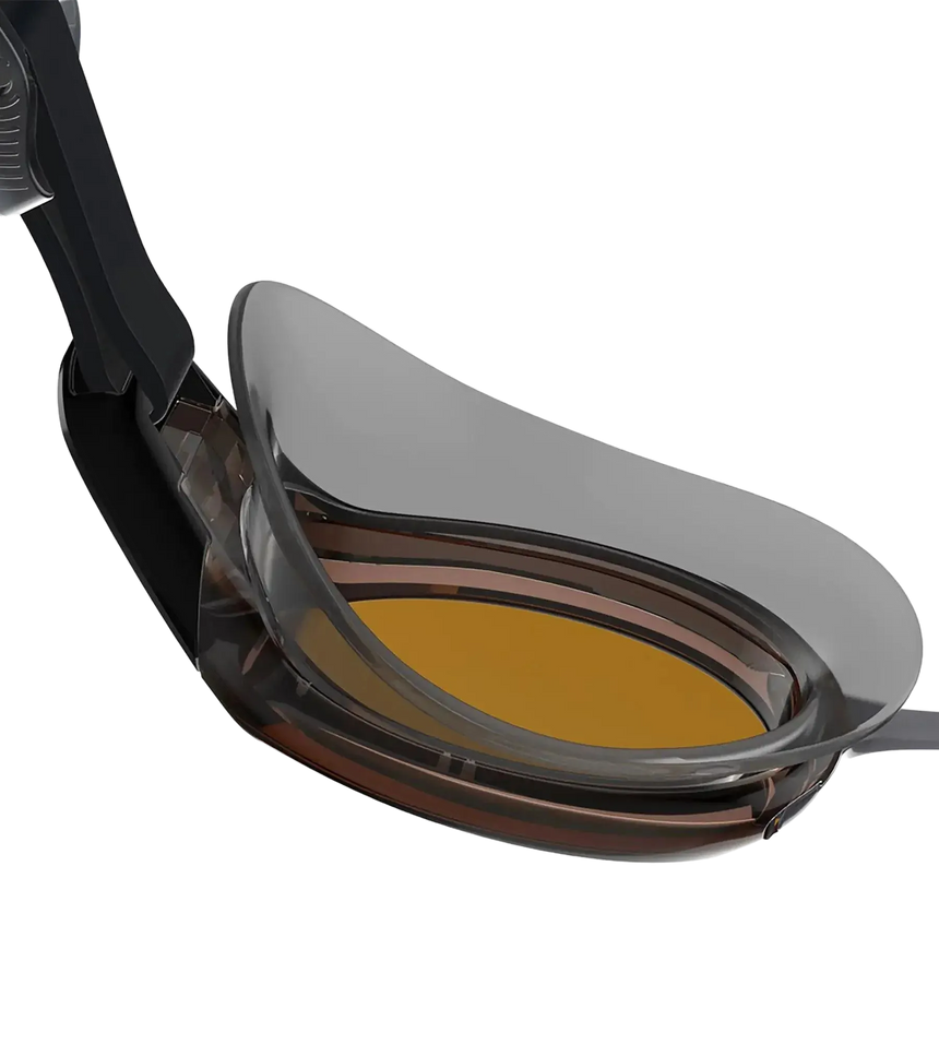 Unisex Adult Mariner Pro Mirror-Lens Swim Goggles - Black & Orange
