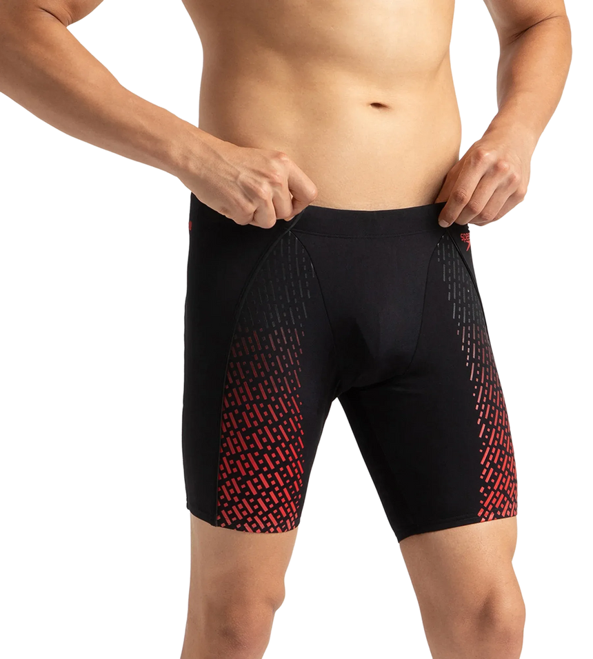 Men's Endurance+ Eco End+ Mid Jammer - Black & Fed Red