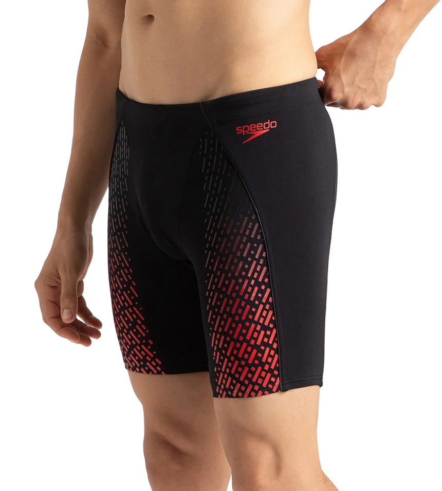 Men's Endurance+ Eco End+ Mid Jammer - Black & Fed Red