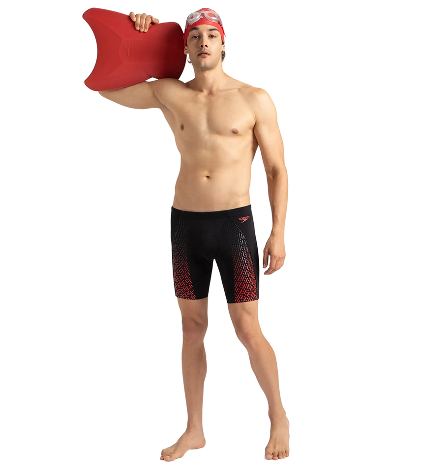 Men's Endurance+ Eco End+ Mid Jammer - Black & Fed Red