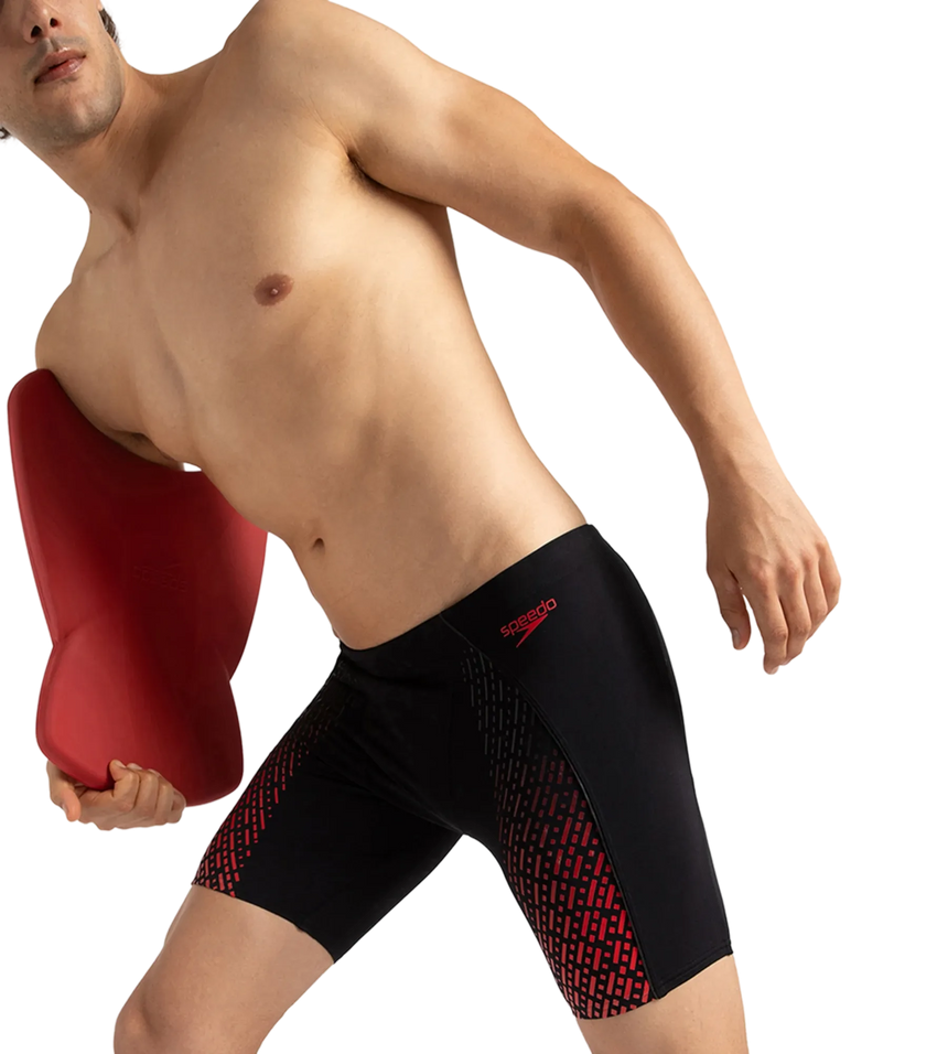 Men's Endurance+ Eco End+ Mid Jammer - Black & Fed Red