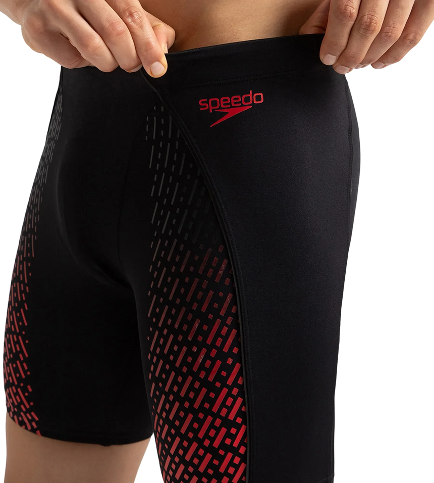 Buy Speedo Eco End Plus Mid Jammer -Black-Fed Red Swimwear Online