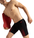 Men's Endurance+ Eco End+ Mid Jammer - Black & Fed Red