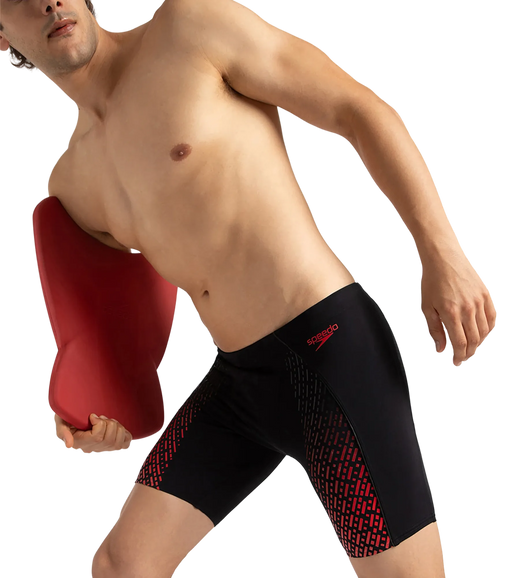 Men's Endurance+ Eco End+ Mid Jammer - Black & Fed Red