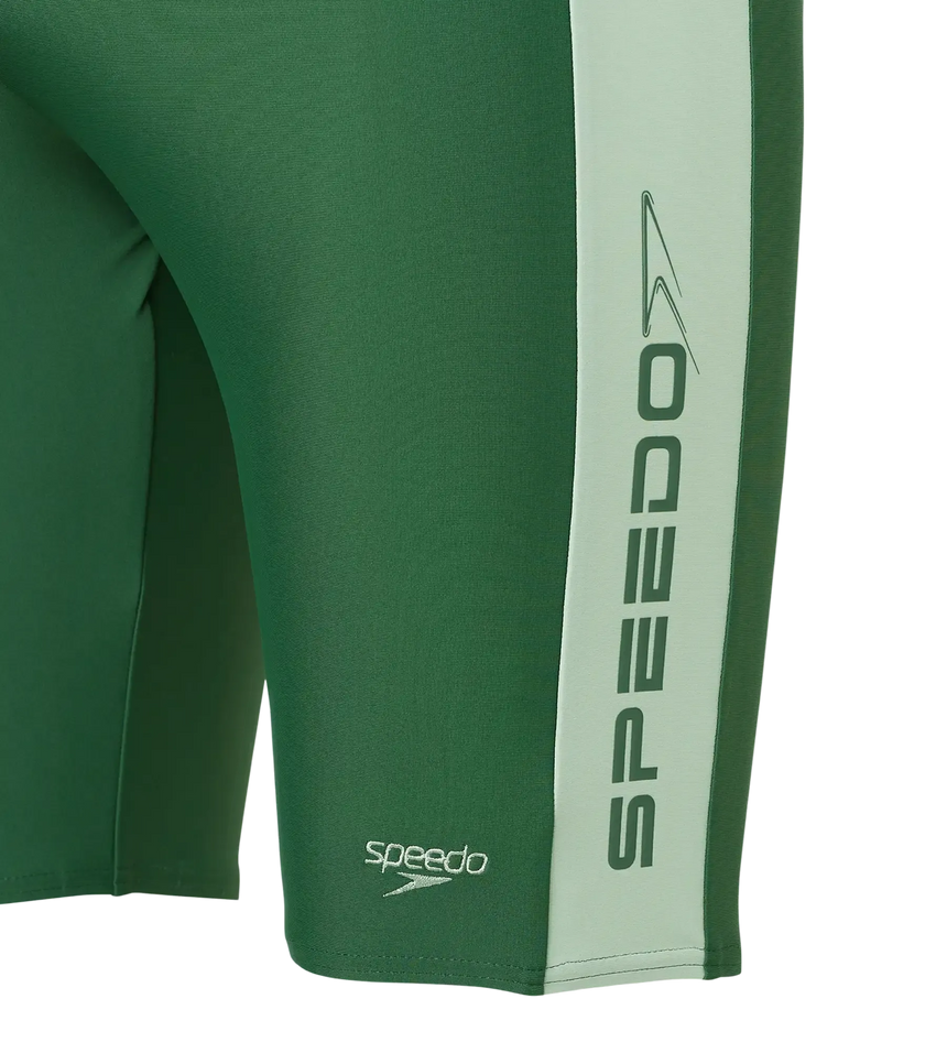 Men's Endurabrite Panel Print Jammer - Dark Green & Pale Adventure