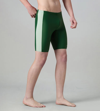 Men's Endurabrite Panel Print Jammer - Dark Green & Pale Adventure