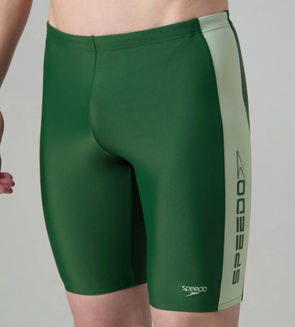 Men's Endurabrite Panel Print Jammer - Dark Green & Pale Adventure