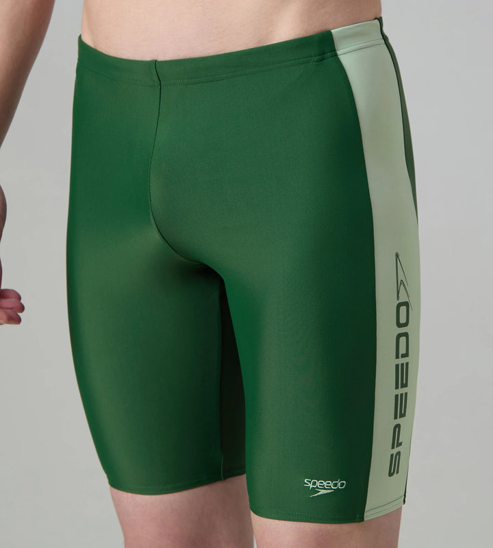 Men's Endurabrite Panel Print Jammer - Dark Green & Pale Adventure