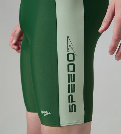 Men's Endurabrite Panel Print Jammer - Dark Green & Pale Adventure