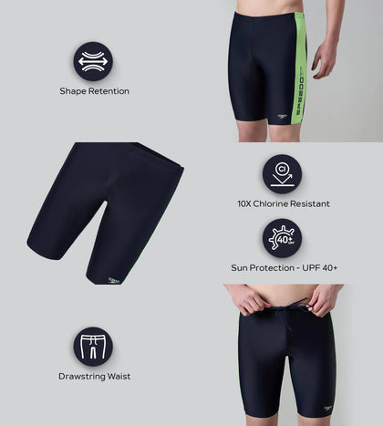 Men's Endurance10 Panel Print Dive Jammer - True Navy & Pale Clover