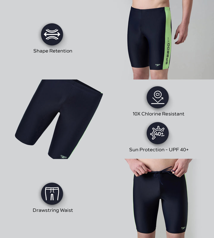 Men's Endurance10 Panel Print Dive Jammer - True Navy & Pale Clover