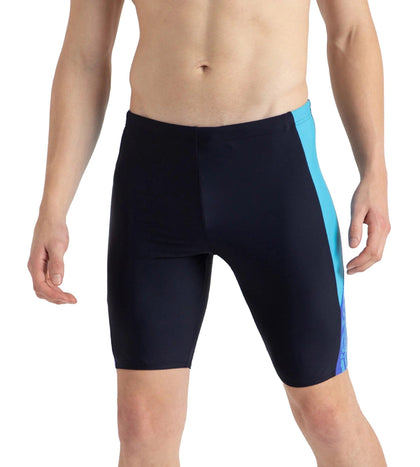 Men's Endurance10 Placement Panel Print Dive Jammer - True Navy, Cobalt Pop & Picton Blue