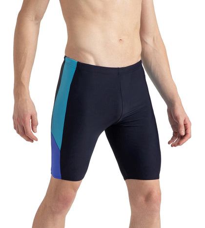 Men's Endurance10 Placement Panel Print Dive Jammer - True Navy, Cobalt Pop & Picton Blue