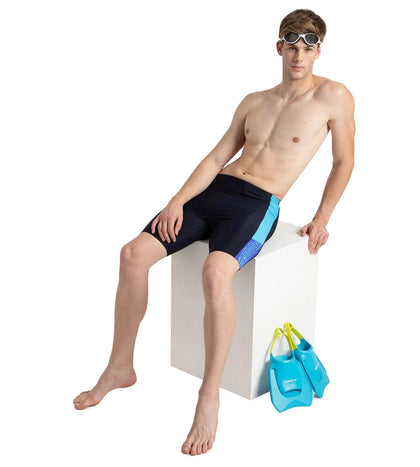 Men's Endurance10 Placement Panel Print Dive Jammer - True Navy, Cobalt Pop & Picton Blue
