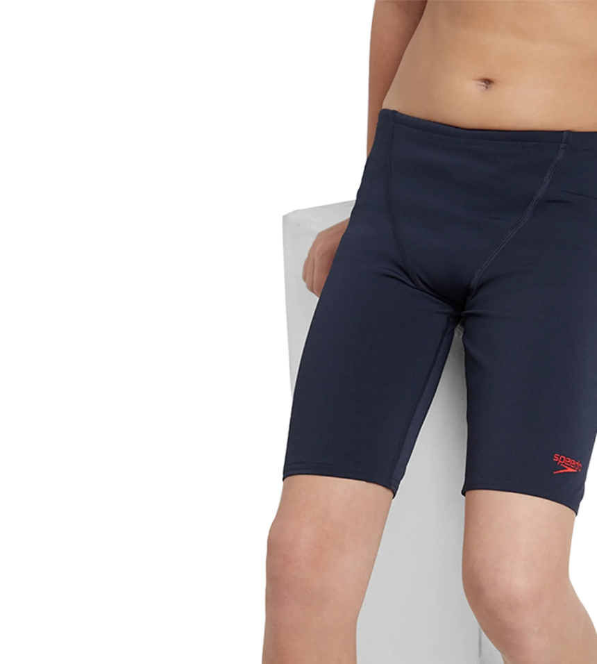 Boy's Endurance+ Essential V-Cut Jammer - True Navy & High Risk Red