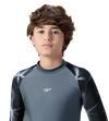 Boy's Endurabrite Printed Long Sleeve Suntop - Grey Lead & White