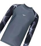 Boy's Endurabrite Printed Long Sleeve Suntop - Grey Lead & White
