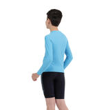 Boy's Recycled Endura Brite Long Sleeve Suntop - Picton Blue & Black