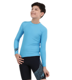 Boy's Recycled Endura Brite Long Sleeve Suntop - Picton Blue & Black