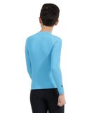 Boy's Recycled Endura Brite Long Sleeve Suntop - Picton Blue & Black