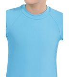 Boy's Recycled Endura Brite Long Sleeve Suntop - Picton Blue & Black