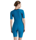 Women's Endurance 10 Essential Panel Kneesuit Swimwear - Nordic Teal & True Navy