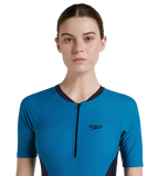 Women's Endurance 10 Essential Panel Kneesuit Swimwear - Nordic Teal & True Navy