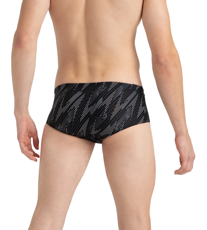 Men's Endurance10 Hyperboom Print Brief - Black, Usa Charcoal & White