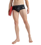 Men's Endurance10 Hyperboom Print Brief - Black, Usa Charcoal & White