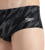 Men's Endurance10 Hyperboom Print Brief - Black, Usa Charcoal & White