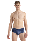 Men's Endurance10 All Over Print Brief - Peacoat, Cerulean Blue & White