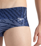 Men's Endurance10 All Over Print Brief - Peacoat, Cerulean Blue & White