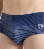 Men's Endurance10 All Over Print Brief - Peacoat, Cerulean Blue & White