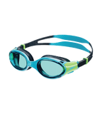 Unisex Kids Biofuse 2.0 Anti Fog Coated Lens Swim Goggles For Boys and Girls - Hypersonic Blue & Lumo Green