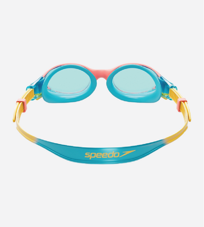 Unisex Kids Biofuse 2.0 Anti Fog Coated Lens Swim Goggles For Boys and Girls - Coral Beach, Bolt & Blue Lens