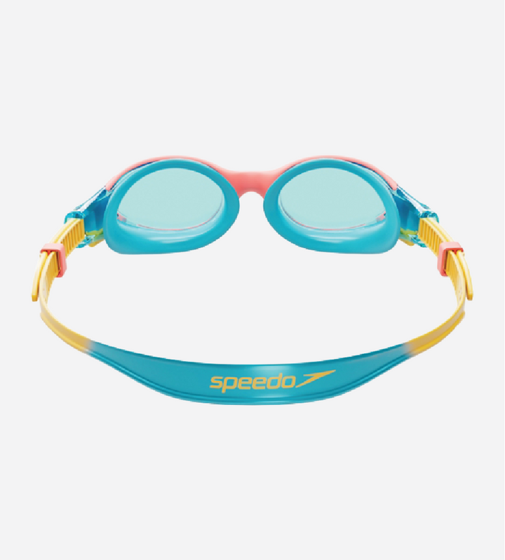 Unisex Kids Biofuse 2.0 Anti Fog Coated Lens Swim Goggles For Boys and Girls - Coral Beach, Bolt & Blue Lens