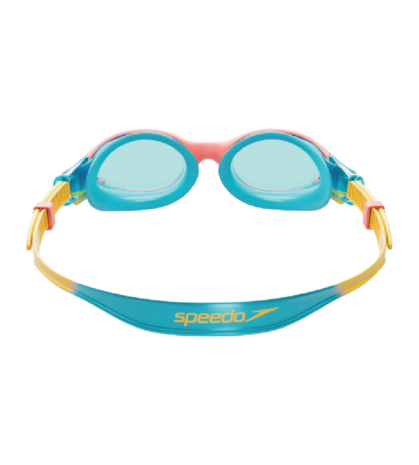 Unisex Kids Biofuse 2.0 Anti Fog Coated Lens Swim Goggles For Boys and Girls - Coral Beach, Bolt & Blue Lens