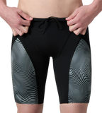 Men's Endurance+  Hydrosense Print V-Cut Compression Jammer - Black & White