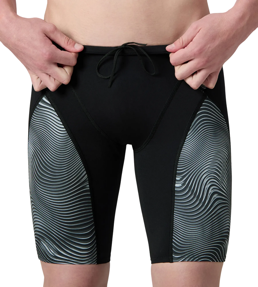 Men's Endurance+  Hydrosense Print V-Cut Compression Jammer - Black & White