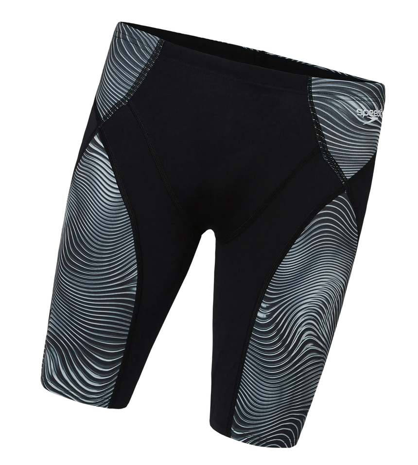 Men's Endurance+  Hydrosense Print V-Cut Compression Jammer - Black & White
