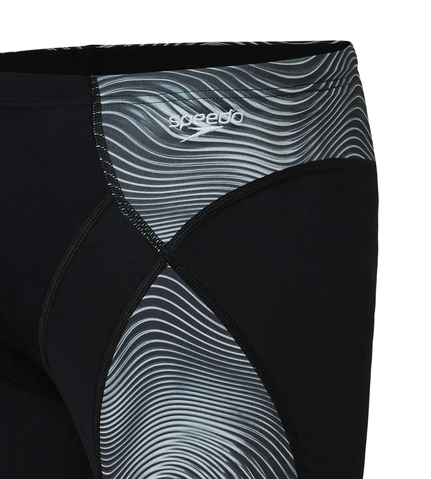 Men's Endurance+  Hydrosense Print V-Cut Compression Jammer - Black & White
