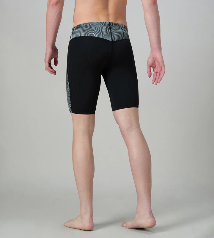 Men's Endurance+  Hydrosense Print V-Cut Compression Jammer - Black & White